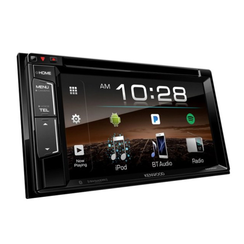 Kenwood® - Double DIN DVD/CD/AM/FM/MP3/WMA/FLAC/AAC Receiver with 6.2" Touchscreen Display Built-In Bluetooth and SiriusXM Ready