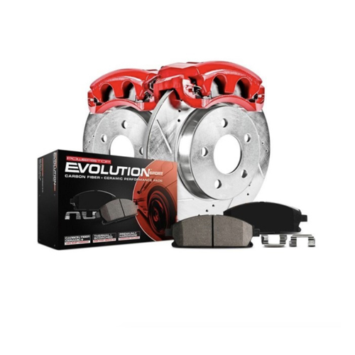 Power Stop® - 1-Click Z33 Evolution Sport Drilled and Slotted Brake Kit with Calipers