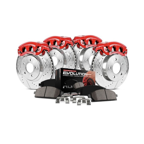 Power Stop® - 1-Click Z33 Evolution Sport Drilled and Slotted Brake Kit with Calipers