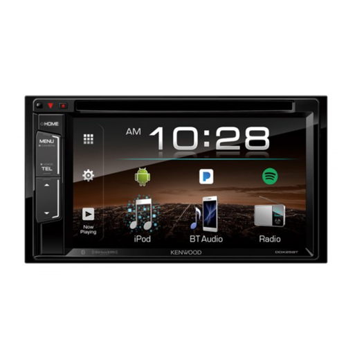 Kenwood® - Double DIN DVD/CD/AM/FM/MP3/WMA/FLAC/AAC Receiver with 6.2" Touchscreen Display Built-In Bluetooth and SiriusXM Ready